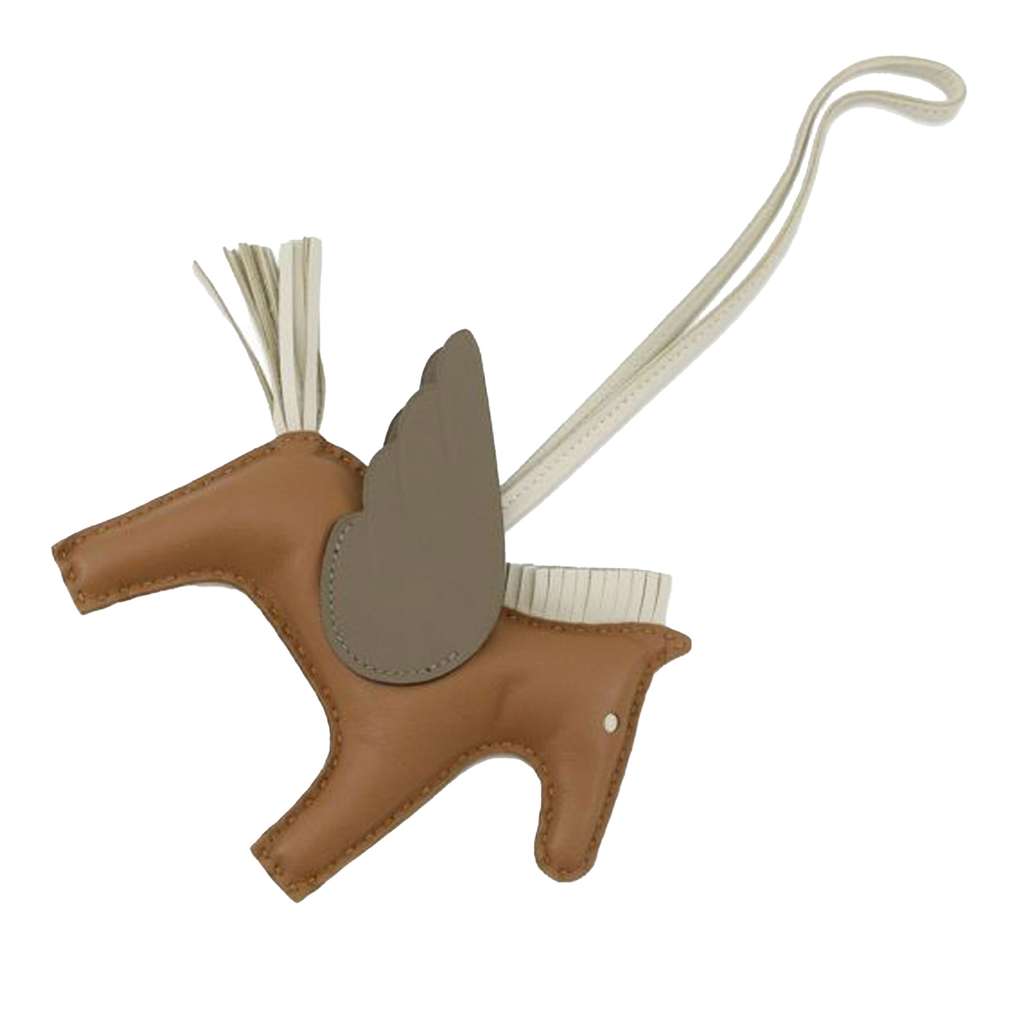 Hermès Milo Lambskin and Swift Grigri Rodeo Pegase Bag Charm PM - Back view