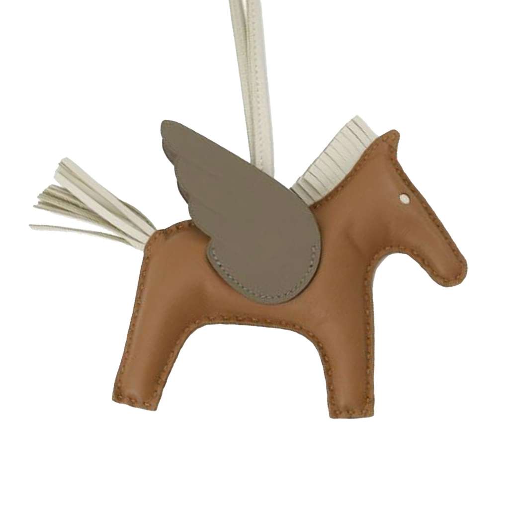 Hermès Milo Lambskin and Swift Grigri Rodeo Pegase Bag Charm PM - 4