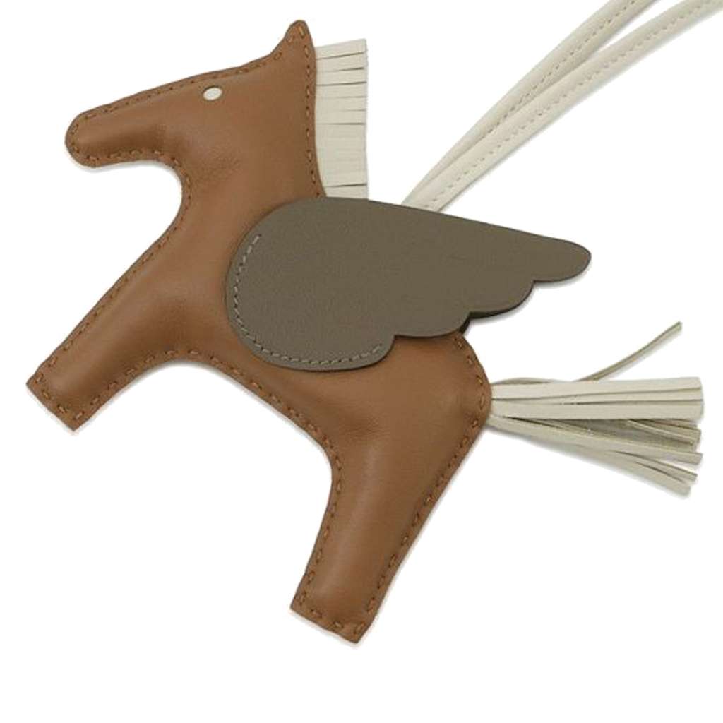 Hermès Milo Lambskin and Swift Grigri Rodeo Pegase Bag Charm PM - Side view