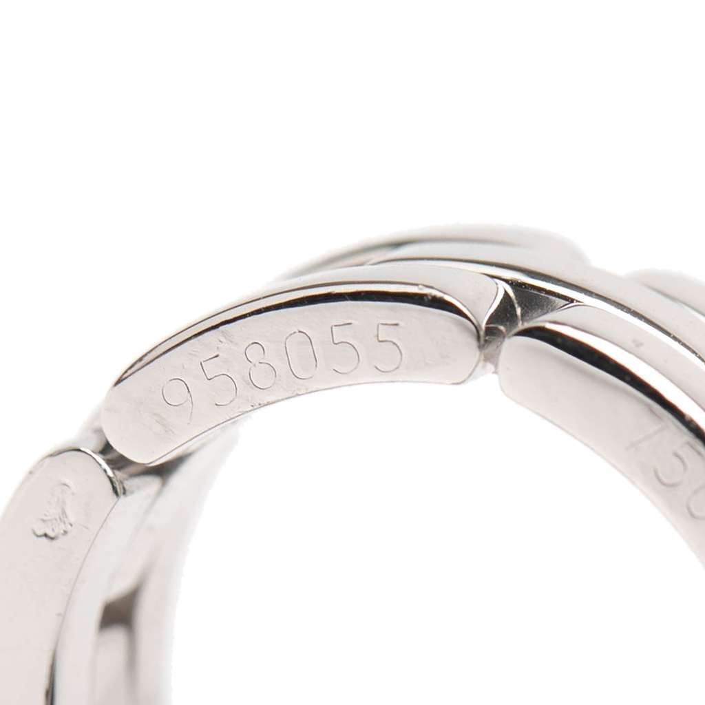 Cartier 18K White Gold Triple Row Maillon Panthère Ring - Detail 1