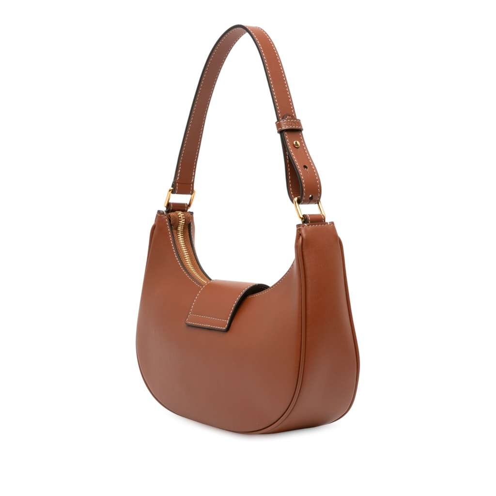 Celine Medium Smooth Calfskin Triomphe Ava Shoulder Bag - Back view