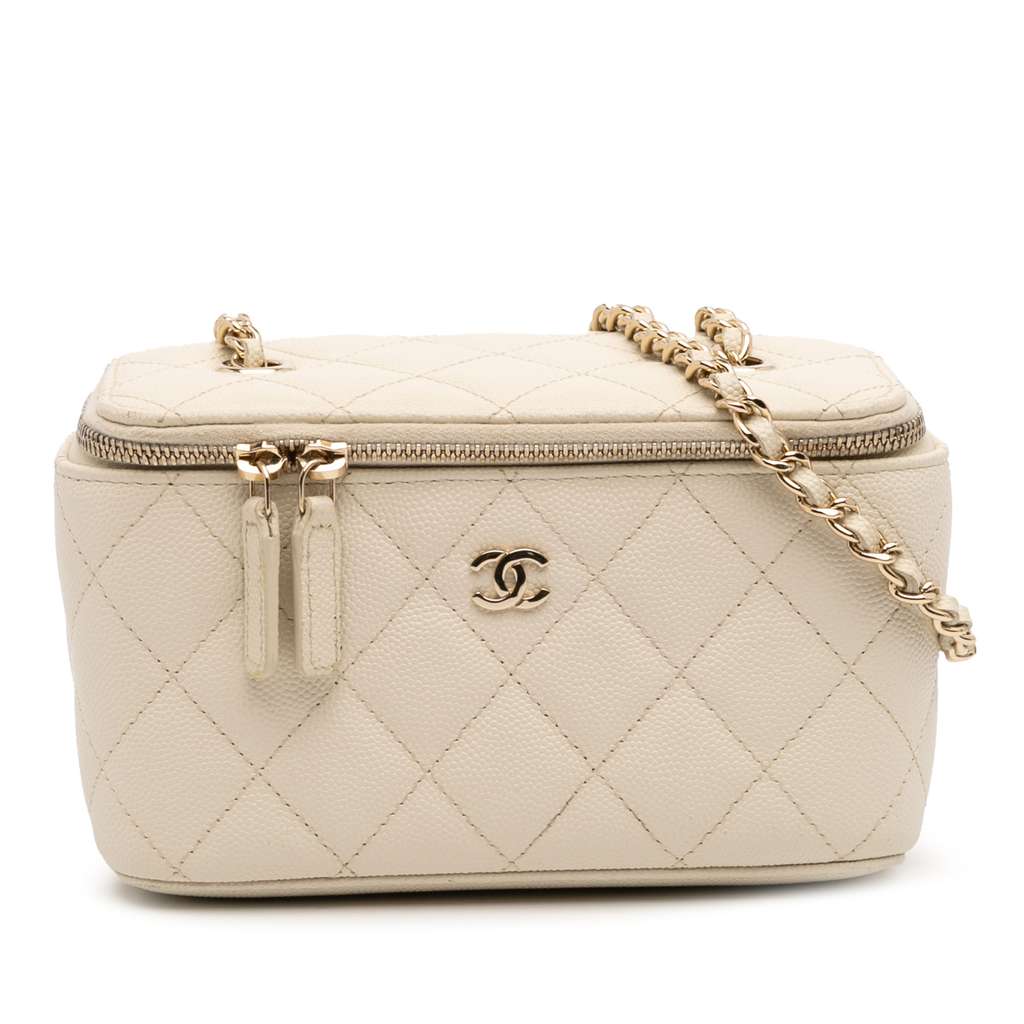 Chanel CC Quilted Lambskin Vanity Case