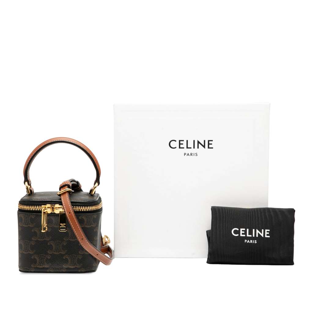 Celine Mini Triomphe Coated Canvas Vanity Case - Image 10