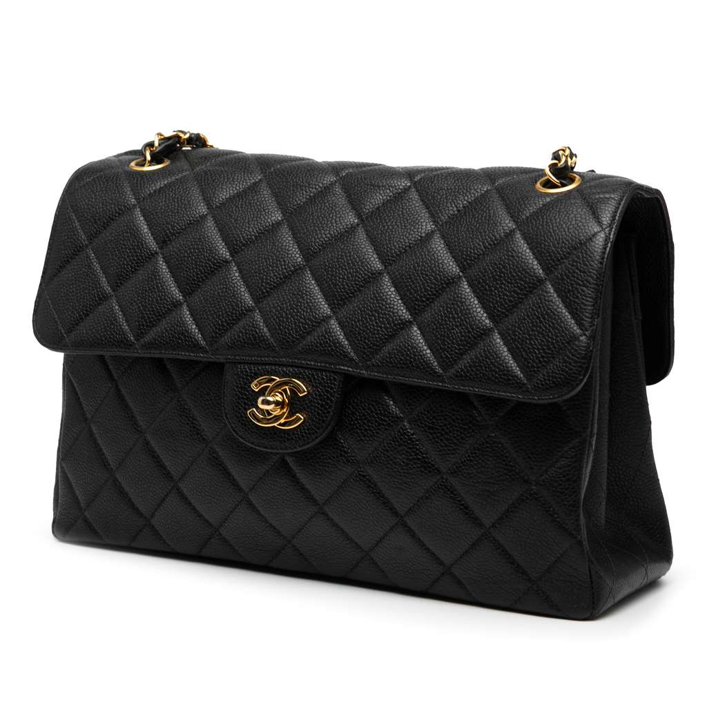 Chanel Jumbo Quilted Caviar Double Sided Flap - Back view