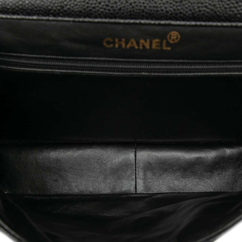 Chanel Jumbo Quilted Caviar Double Sided Flap - Side view