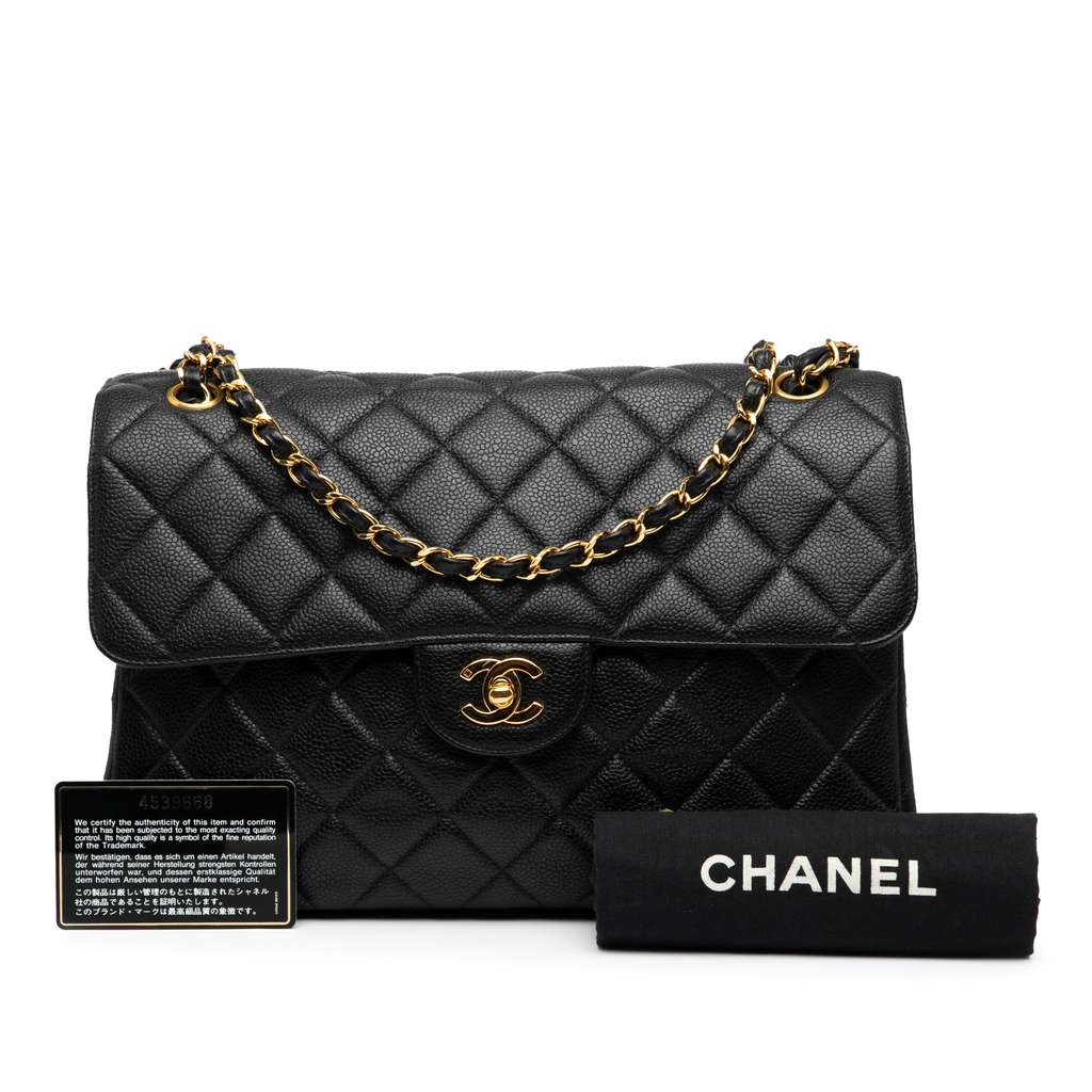 Chanel Jumbo Quilted Caviar Double Sided Flap - Image 12