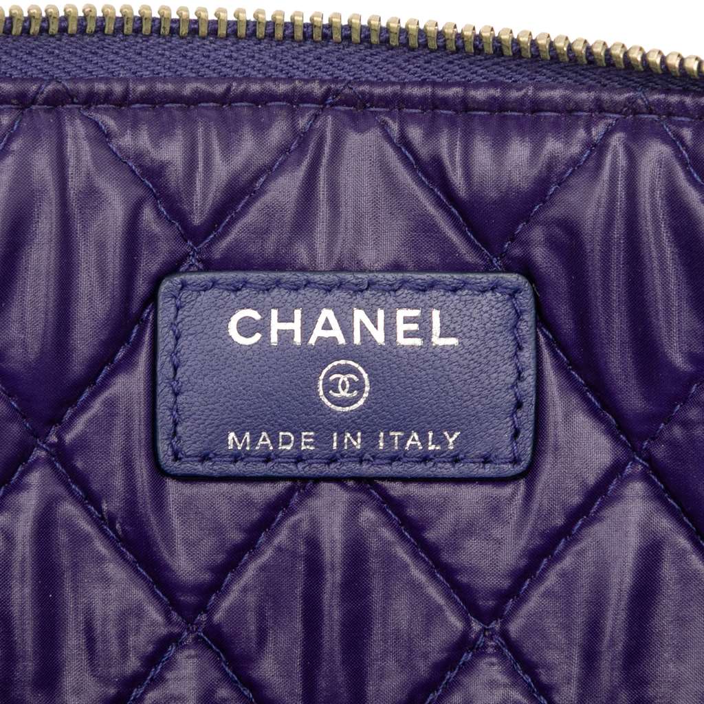 Chanel Medium CC Quilted Lambskin O Case Clutch - Side view
