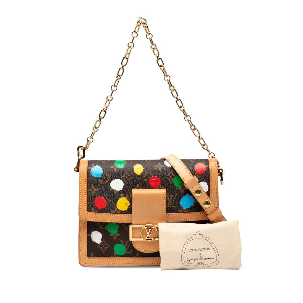 Louis Vuitton Yayoi Kusama Monogram Painted Dots Dauphine MM - Image 11