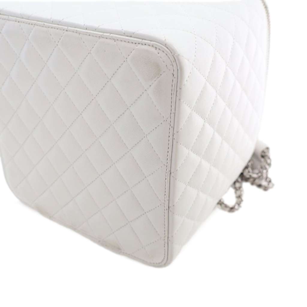 Chanel Large Quilted Lambskin Top Handle Jewelry Box With Chain - Image 14