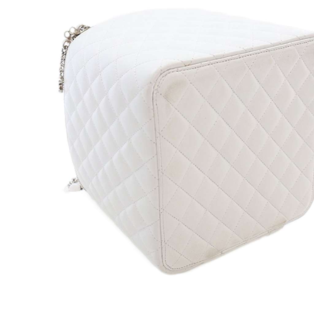Chanel Large Quilted Lambskin Top Handle Jewelry Box With Chain - Image 15