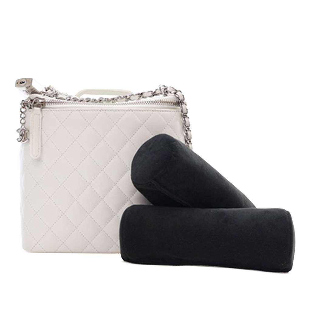 Chanel Large Quilted Lambskin Top Handle Jewelry Box With Chain - Image 17