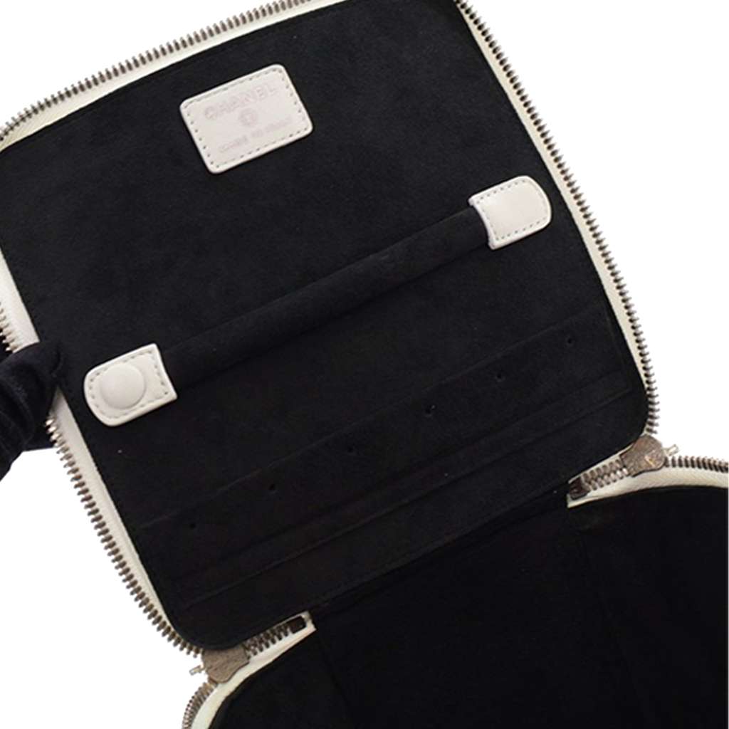 Chanel Large Quilted Lambskin Top Handle Jewelry Box With Chain - Image 11