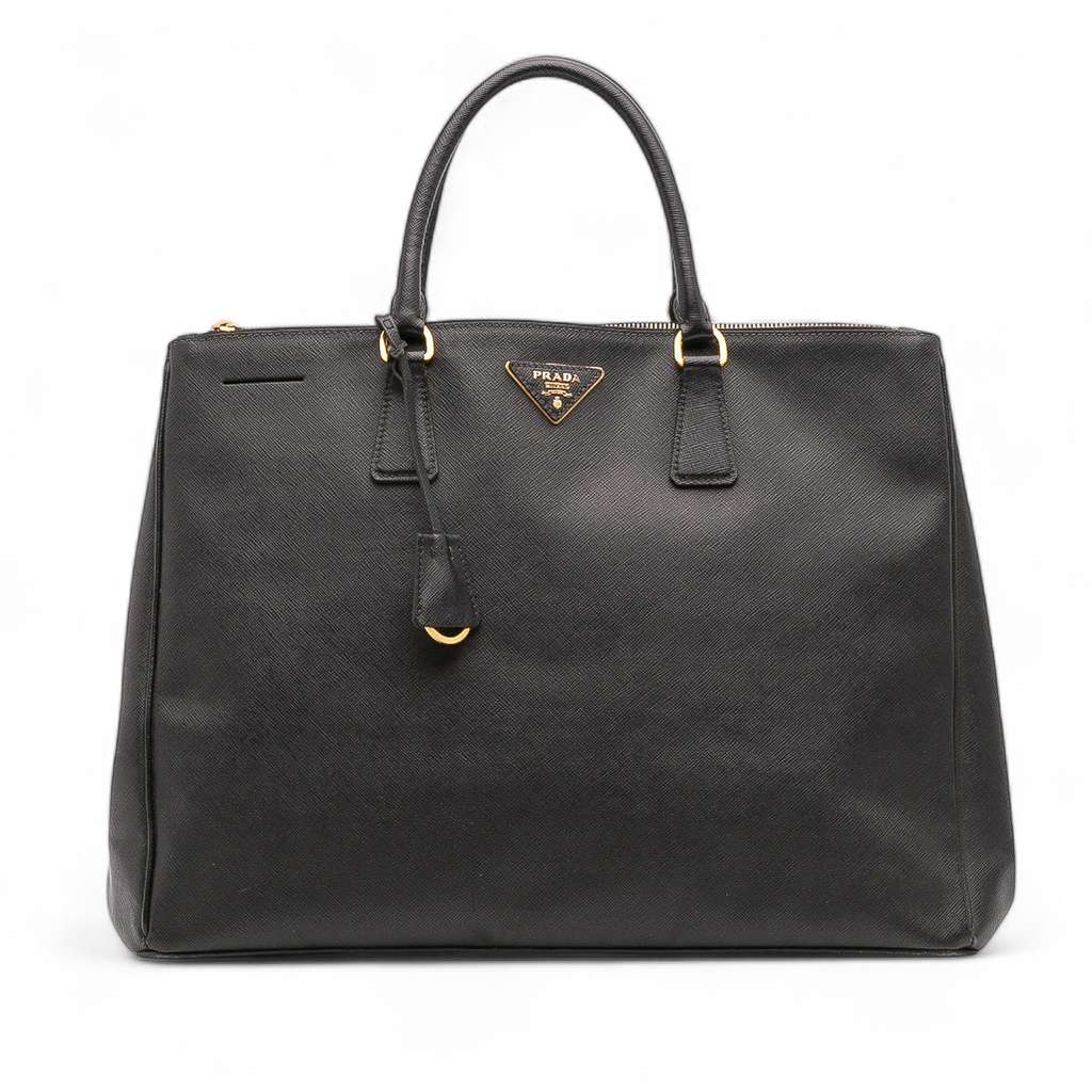 Prada Extra Large Saffiano Lux Galleria Double Zip Tote