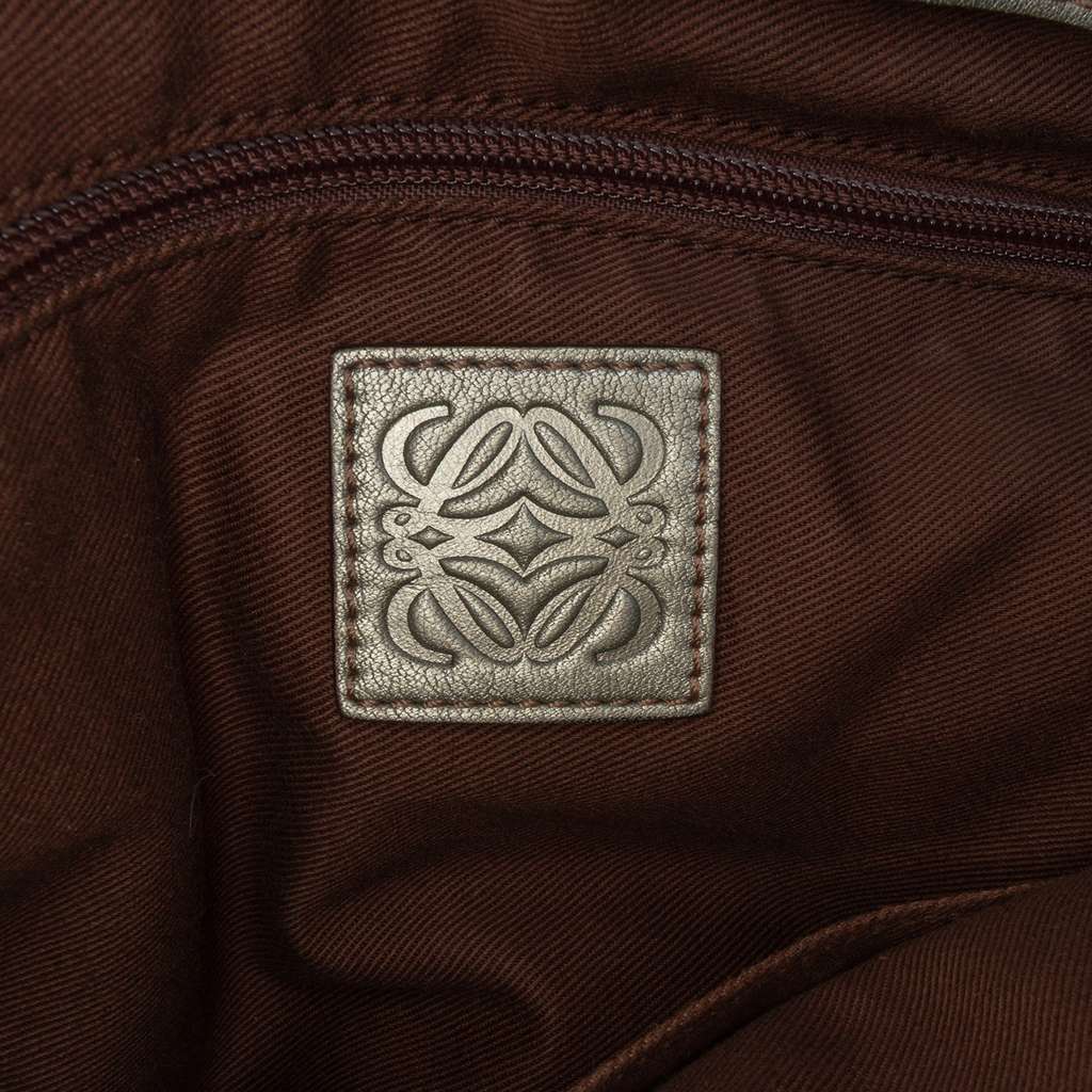 Loewe Metallic Leather Fiesta Satchel - Side view