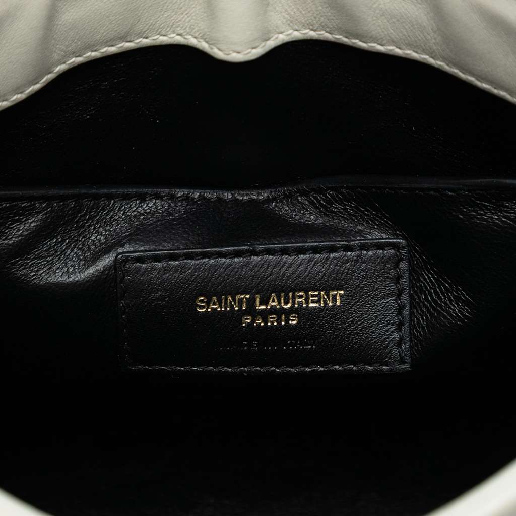 Saint Laurent Quilted Lambskin Monogram Baby Victoire Clutch on Chain - Side view
