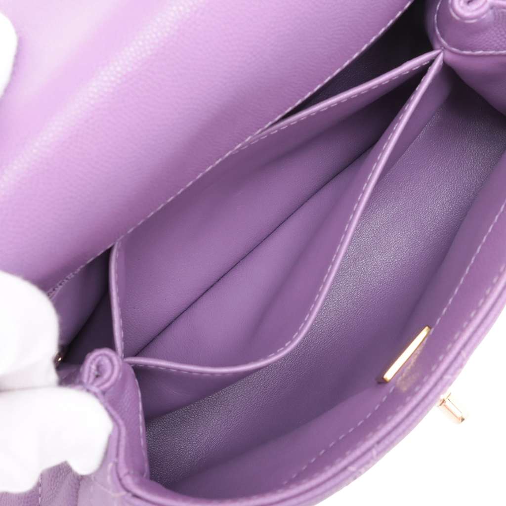 Chanel Mini Caviar Coco Top Handle Bag - Image 6