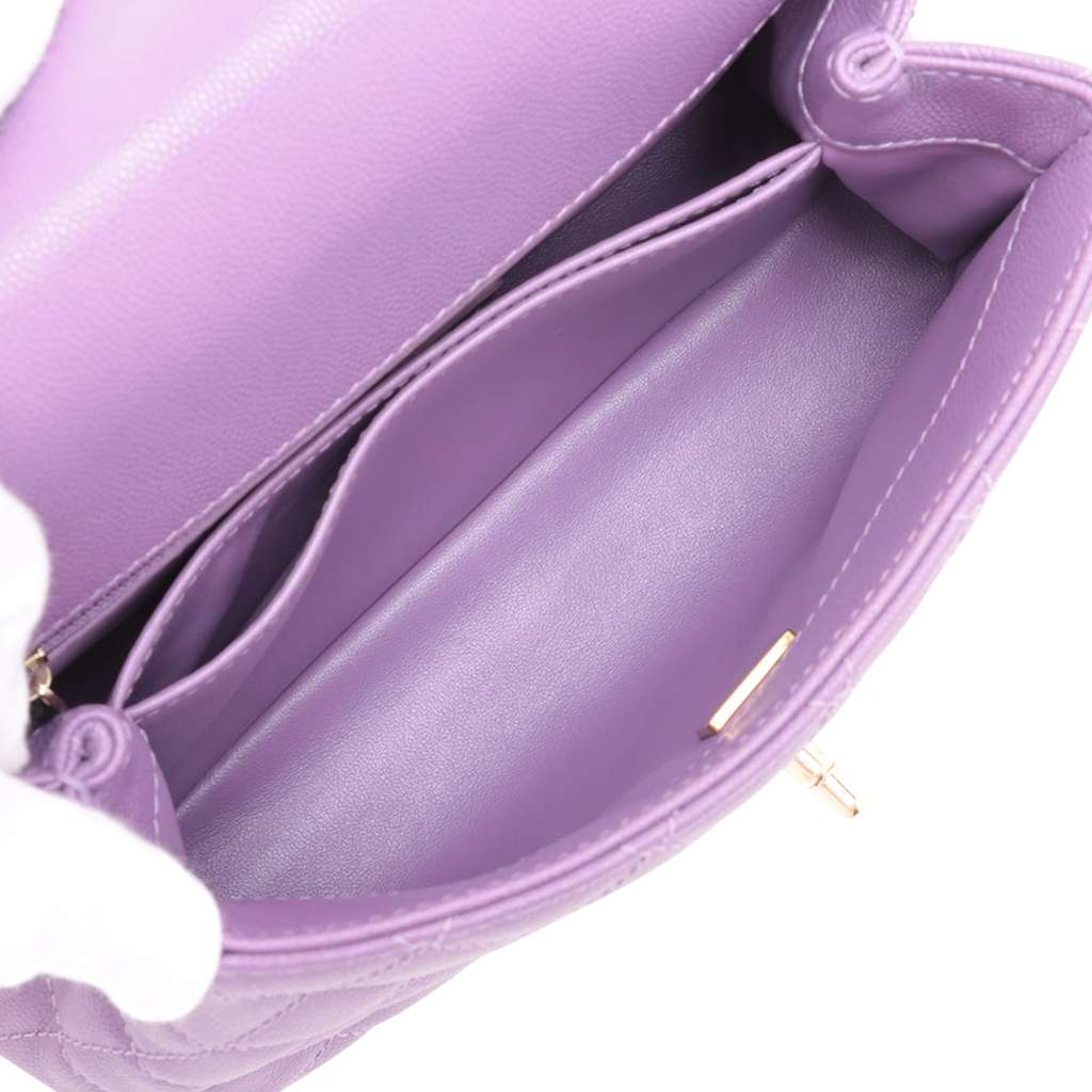 Chanel Mini Caviar Coco Top Handle Bag - 4