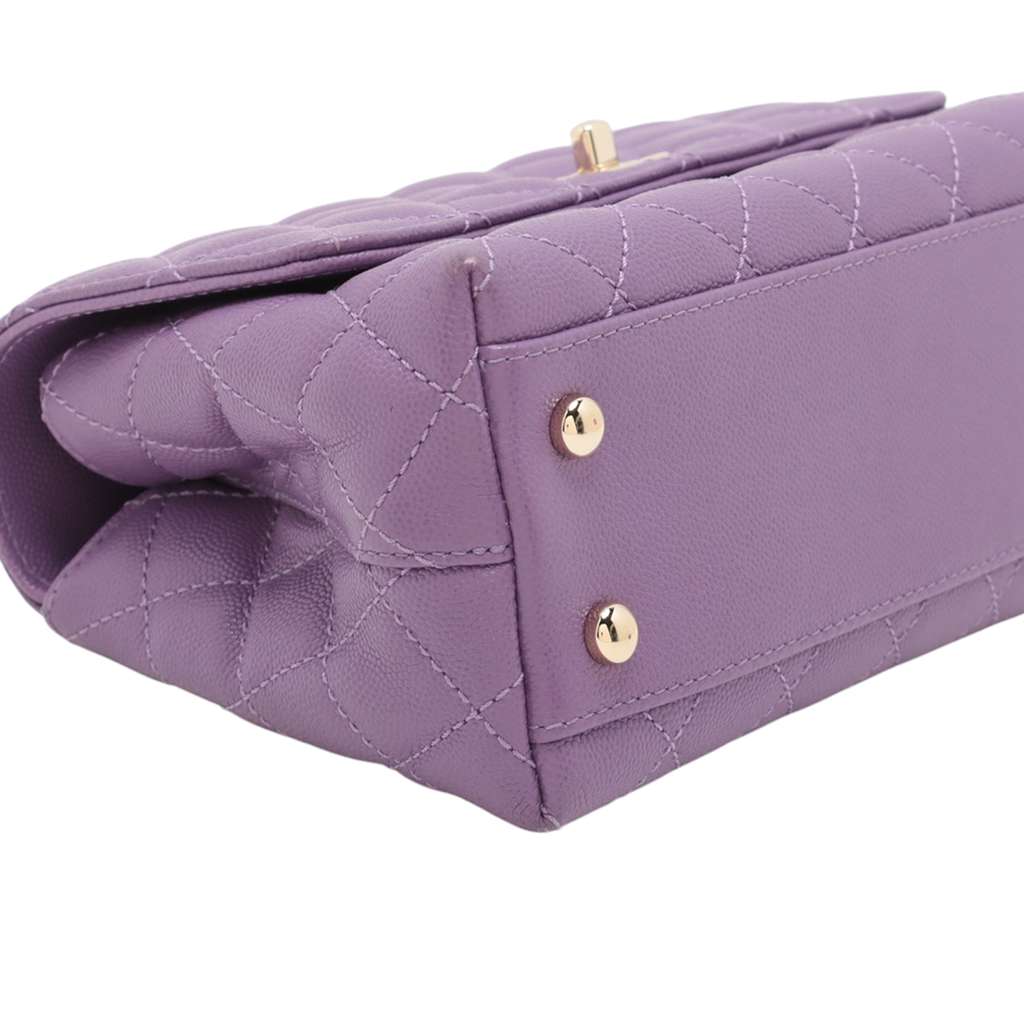 Chanel Mini Caviar Coco Top Handle Bag - Detail 1