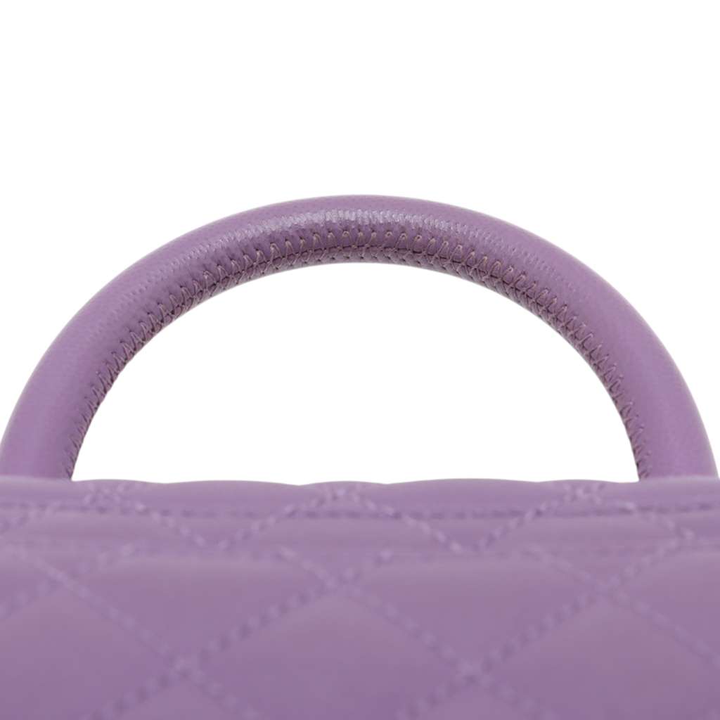 Chanel Mini Caviar Coco Top Handle Bag - Image 11