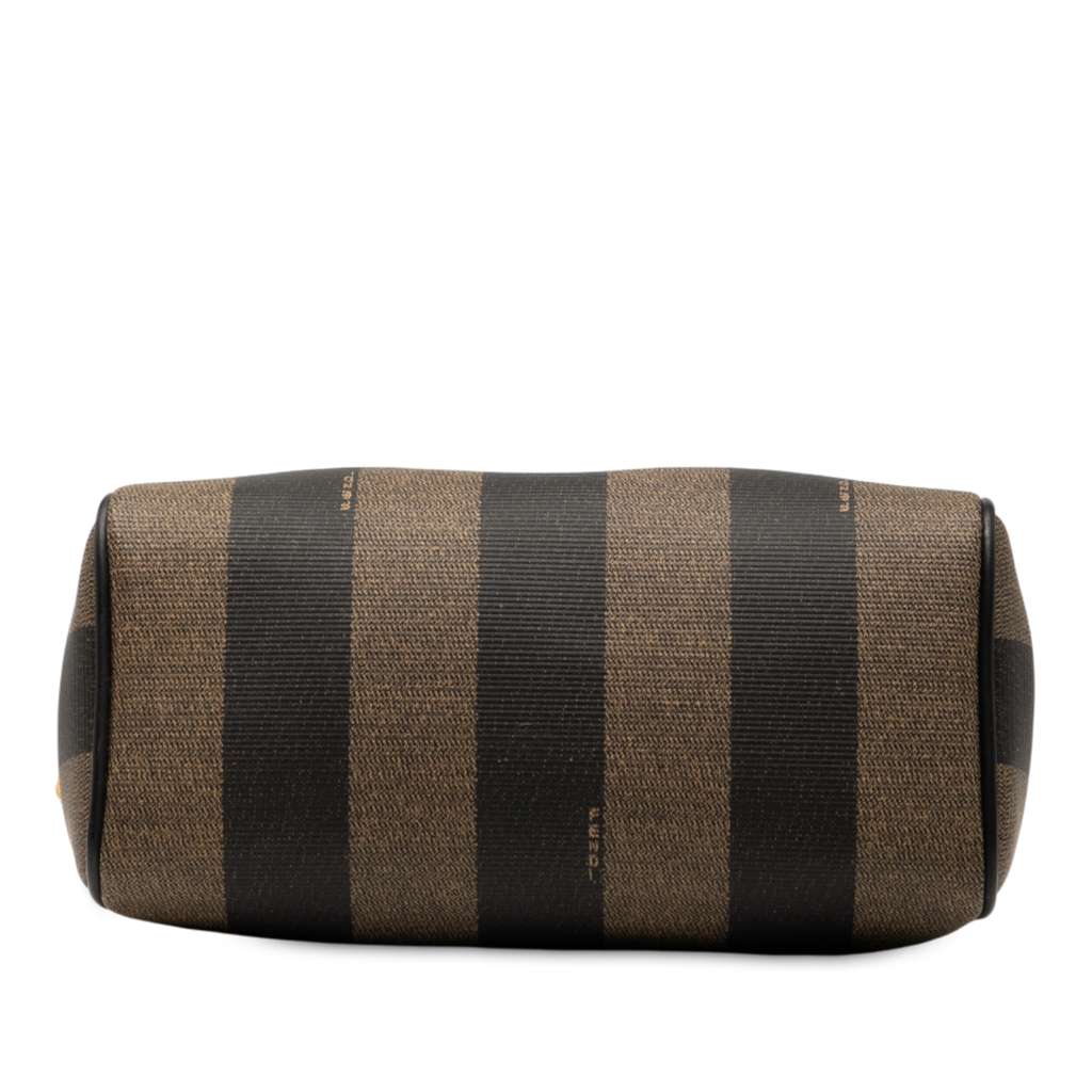 Fendi Pequin Coated Canvas Boston Bag - Image 6