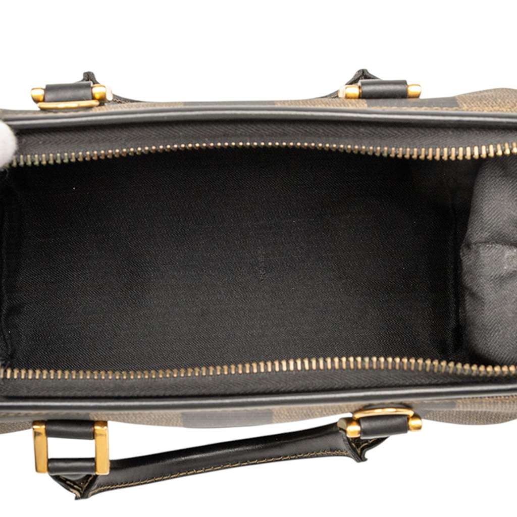 Fendi Pequin Coated Canvas Boston Bag - 4