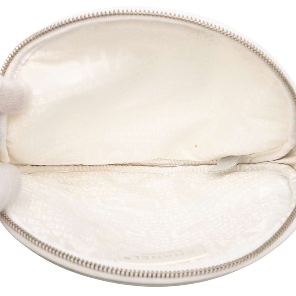 Chanel CC Canvas and Metallic Calfskin No. 5 Wristlet Pouch - 4