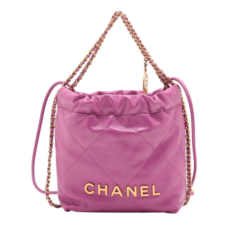 Chanel Mini Shiny Calfskin 22 Handbag