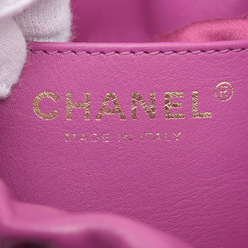 Chanel Mini Shiny Calfskin 22 Handbag - Side view