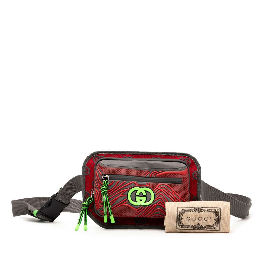 Gucci GG Nylon and Rubber Belt Bag - Image 10