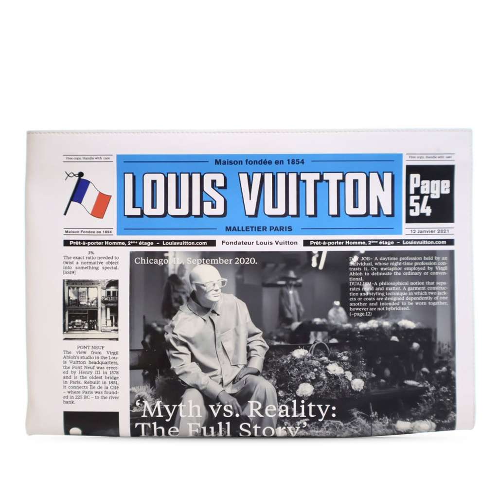 Louis Vuitton Leather Everyday LV Newspaper Pouch