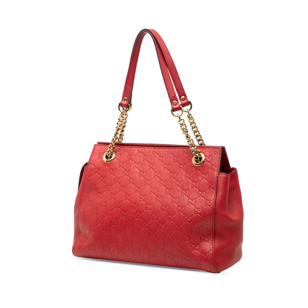 Gucci Medium Guccissima Soft Shoulder Bag - Back view
