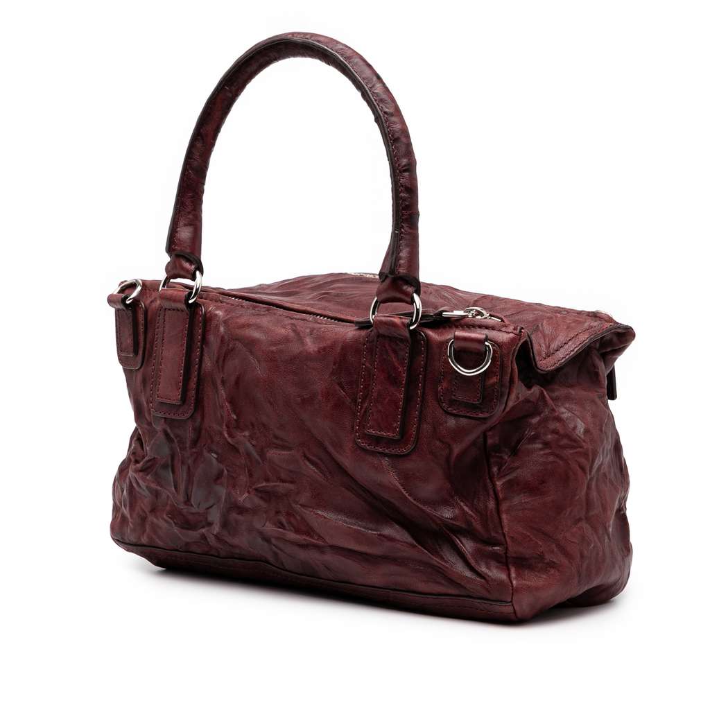 Givenchy Medium Wrinkled Sheepskin Pandora Satchel - Back view