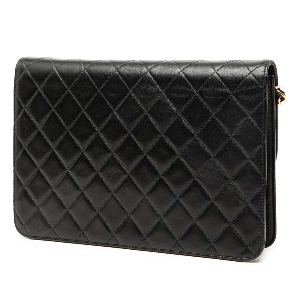 Chanel Medium CC Quilted Lambskin Single Flap - Back view