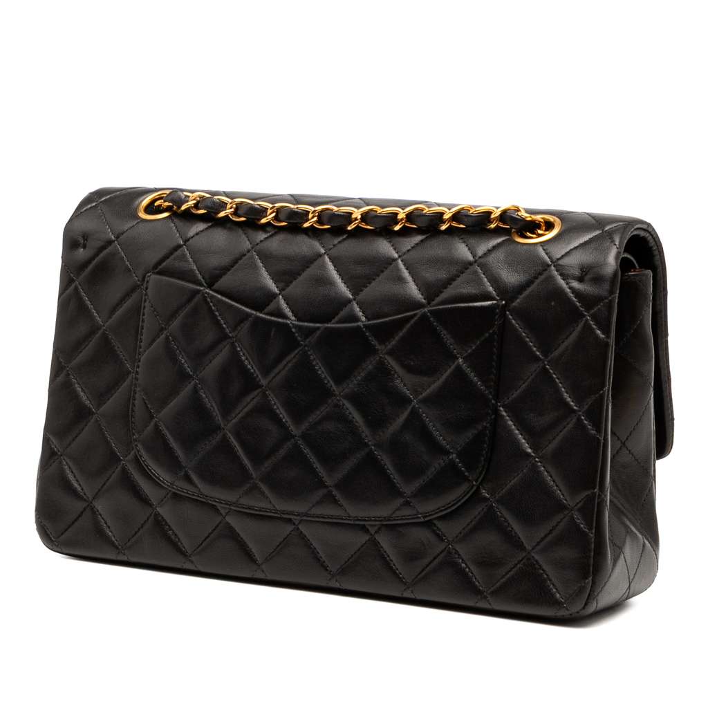 Chanel Medium Classic Lambskin Double Flap - Back view
