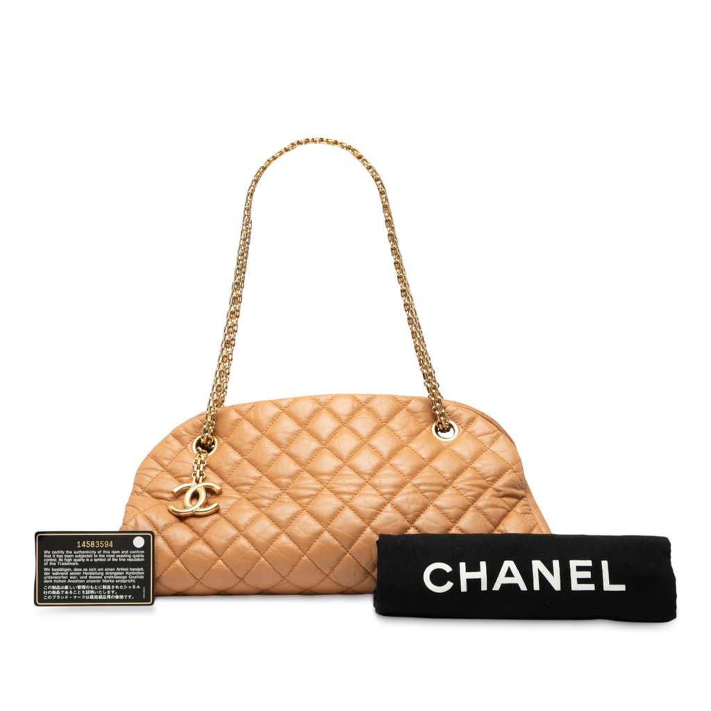 Chanel Medium Lambskin Just Mademoiselle Bowling Bag - Image 10