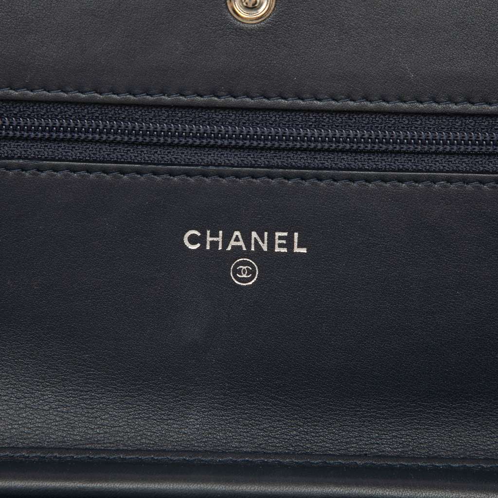 Chanel Chevron Lambskin Boy Wallet on Chain - Side view