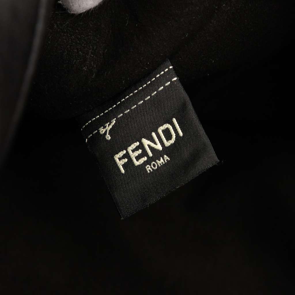Fendi Embossed Leather Logo Shopper Tote - Side view