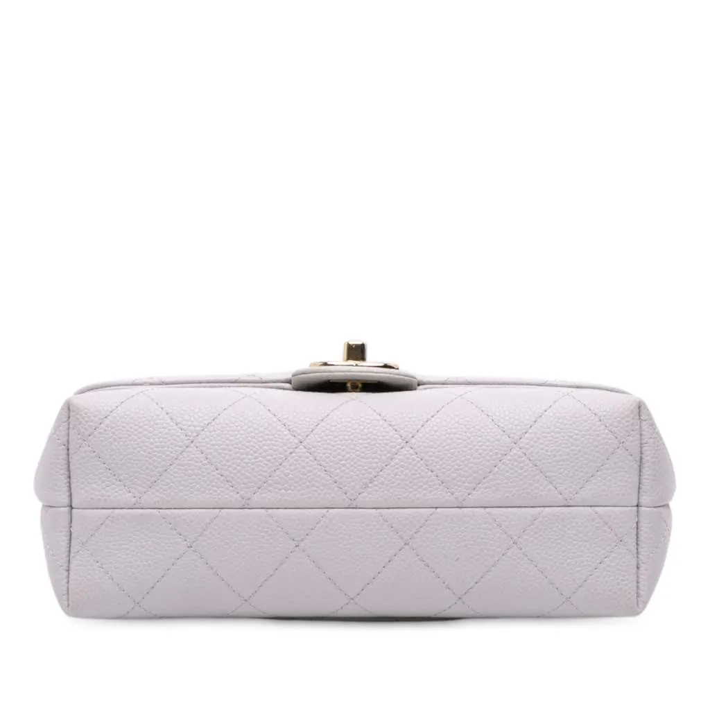 Chanel Small Stitched Caviar City Walk Flap White Leather Very good - Inside View