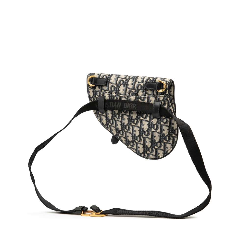 Dior Oblique Canvas Saddle Belt Bag - Back view