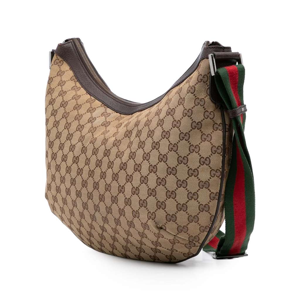 Gucci GG Canvas Web Half Moon Crossbody - 2