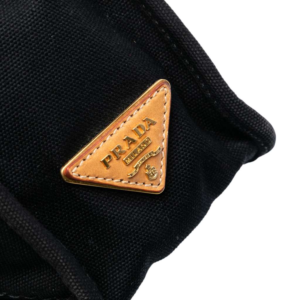 Prada Canvas Canapa Pattina Satchel - Side view