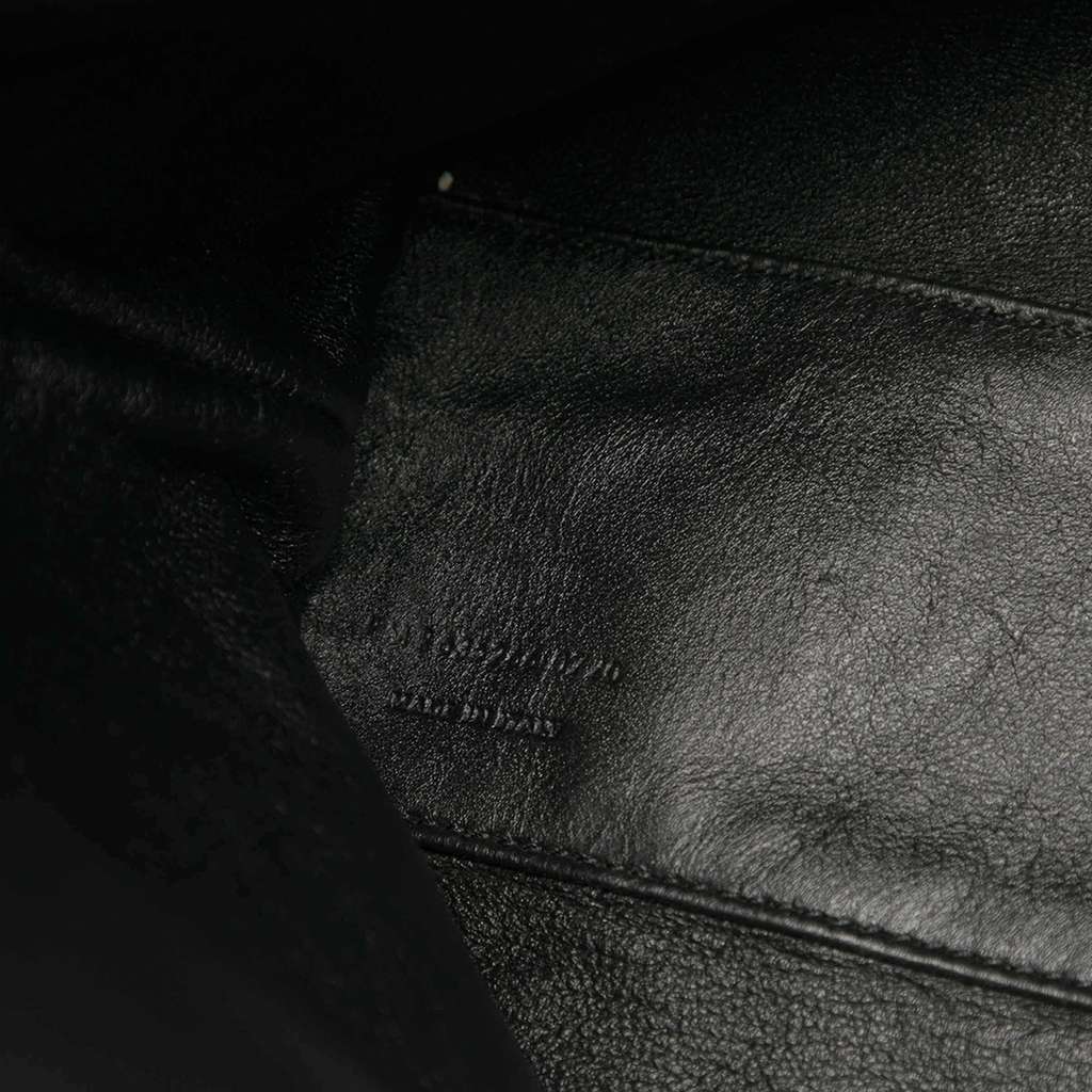 Saint Laurent Croc Embossed Leather Tag Hobo Bag - Side view