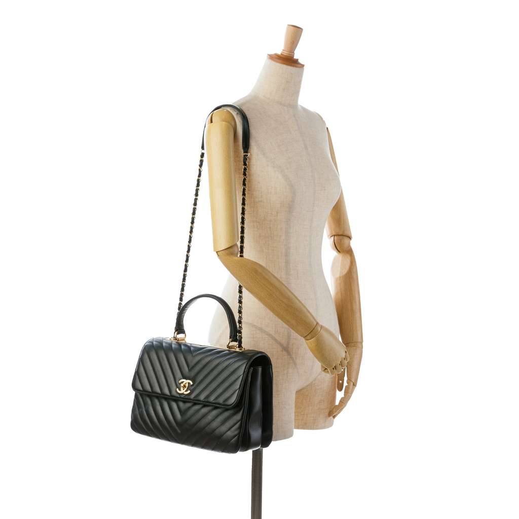 Chanel Medium CC Chevron Lambskin Trendy Flap - Image 15