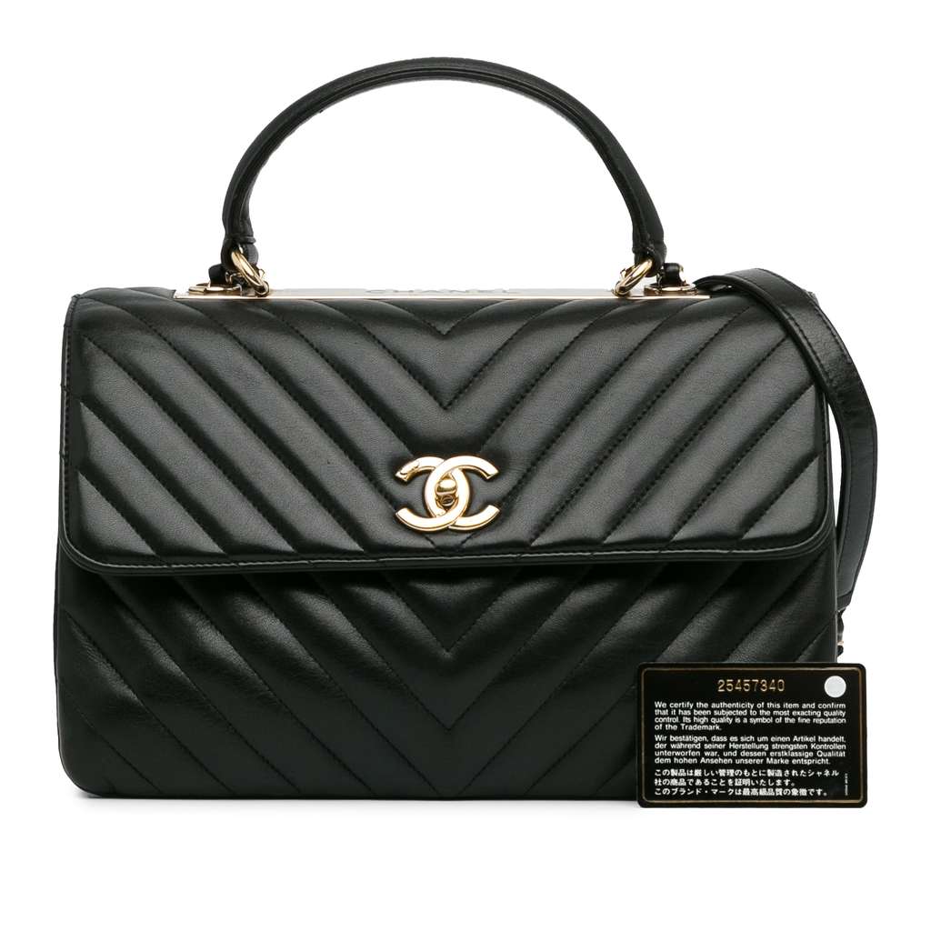 Chanel Medium CC Chevron Lambskin Trendy Flap - Image 16