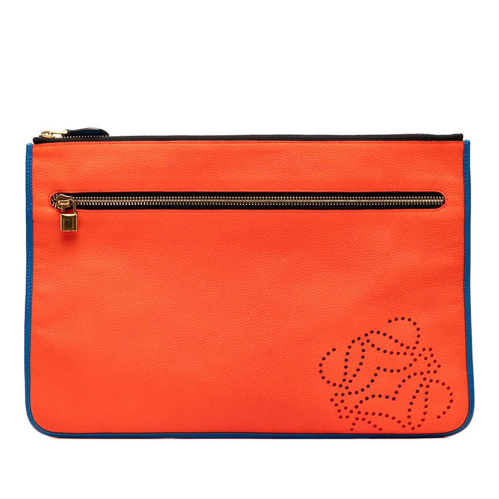 Loewe Multicolor Leather Anagram Clutch