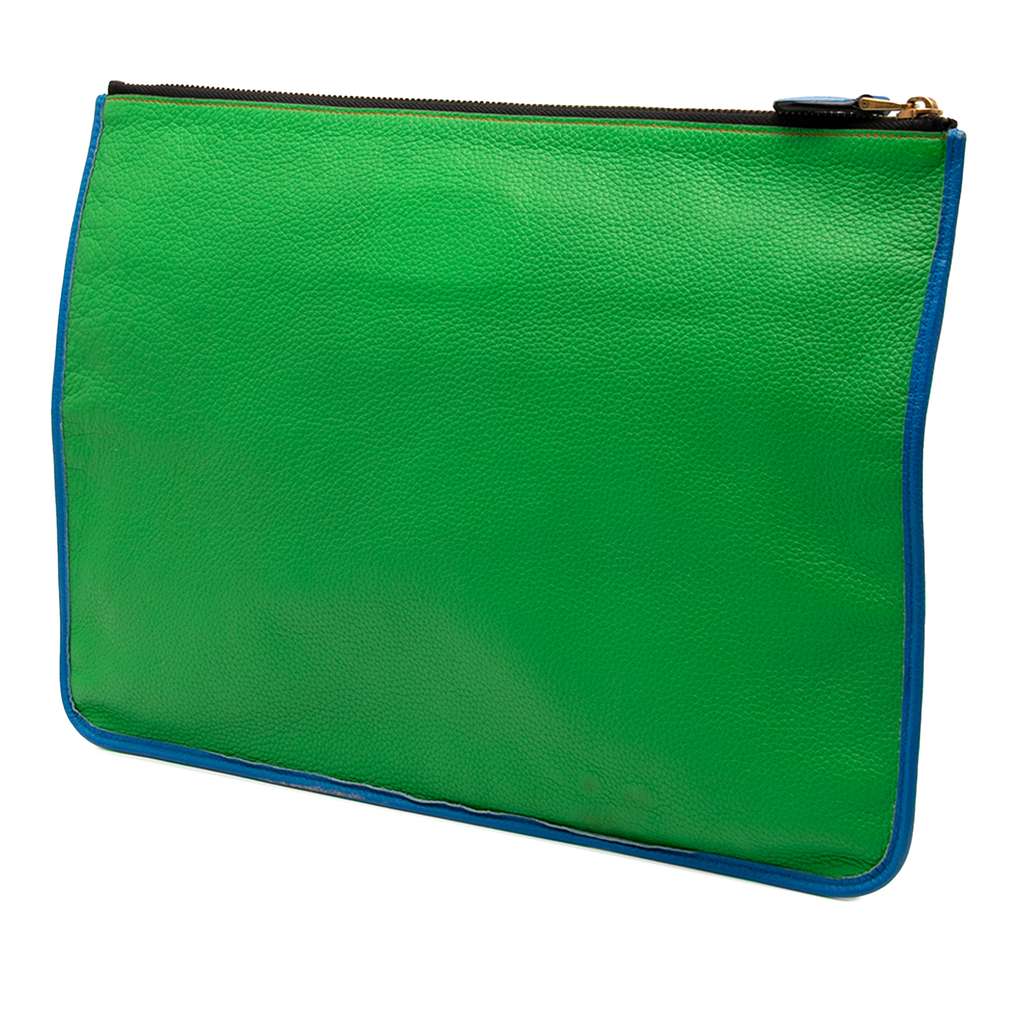 Loewe Multicolor Leather Anagram Clutch - Back view