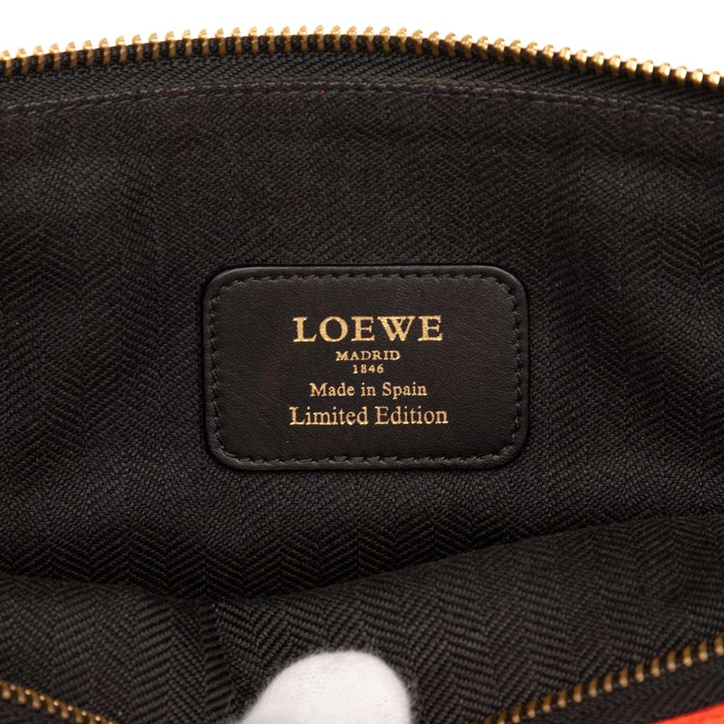 Loewe Multicolor Leather Anagram Clutch - Side view