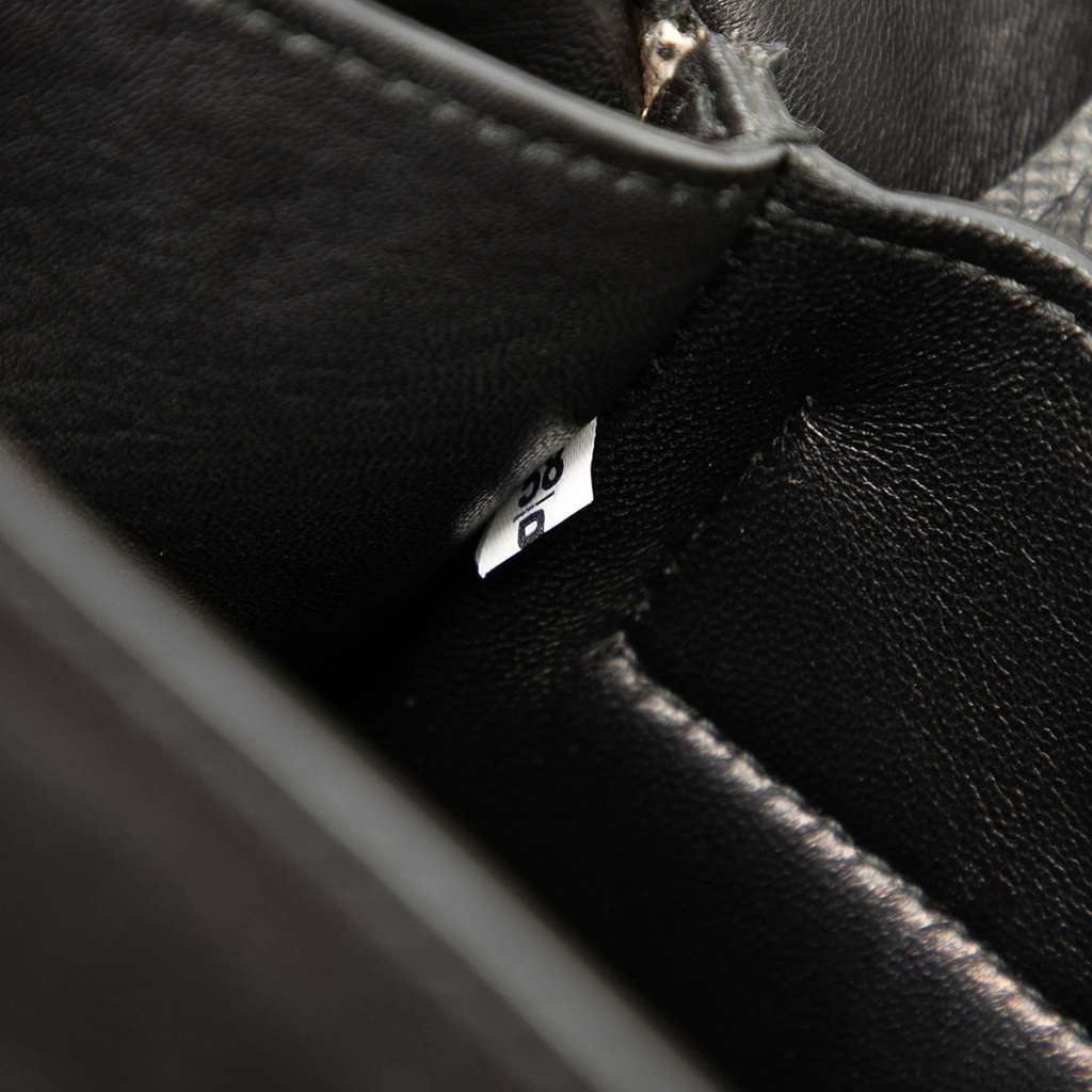 Prada Medium Saffiano Trimmed Canapa Double Satchel - Detail 1