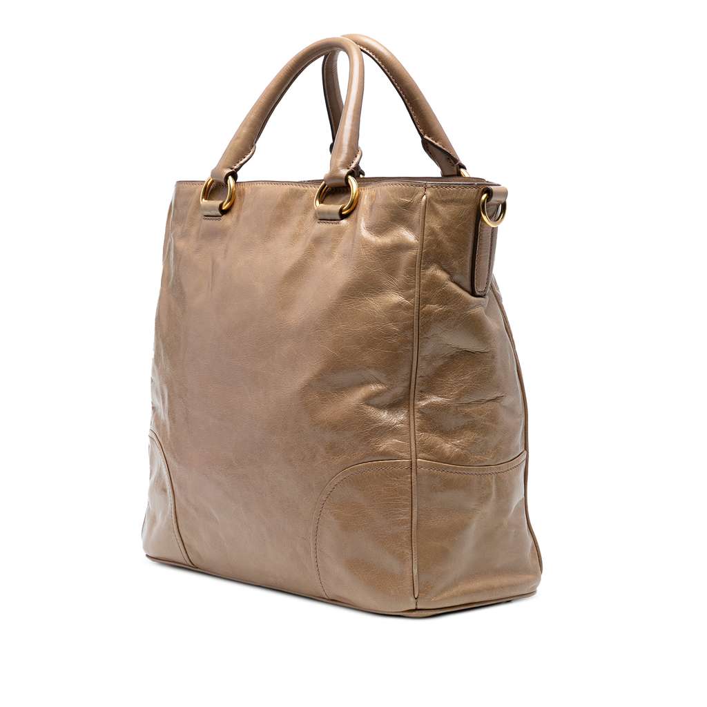 Prada Vitello Shine Satchel - Back view