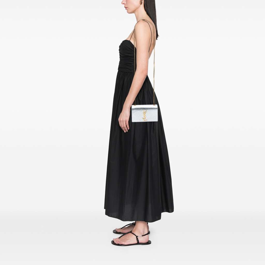 Saint Laurent Small Metallic Calfskin Classic Monogram Kate Crossbody - Detail 1